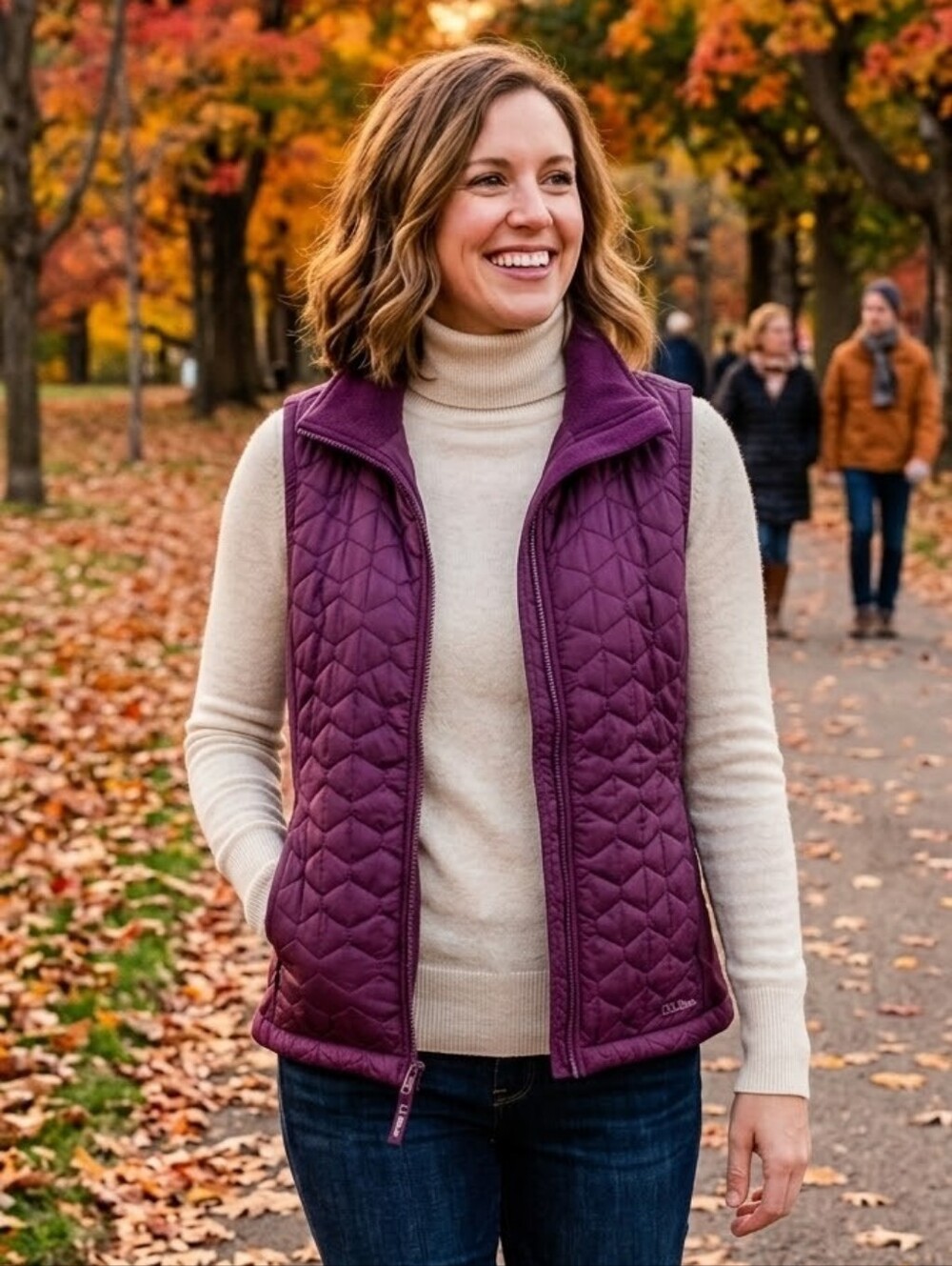 💜 L.L. Bean Women's Purple Quilted Vest